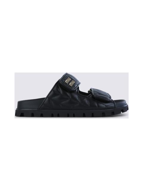 Miu Miu Black Leather Flats