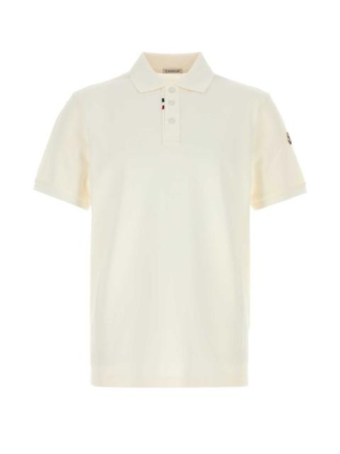Moncler Moncler Men White Piquet Polo Shirt
