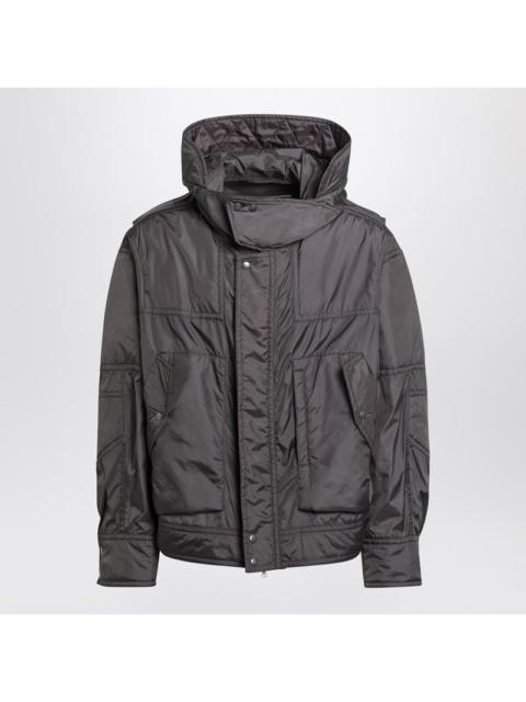 Dries Van Noten Dark gray satin bomber jacket