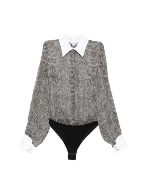 ELISABETTA FRANCHI Silk shirt bodysuit