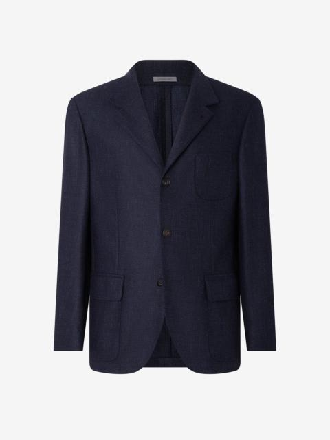 CORNELIANI Blue wool, cashmere and stretch silk twill jacket