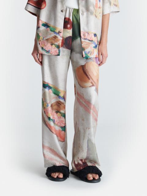 Nanushka Printed Silk Twill Pants
