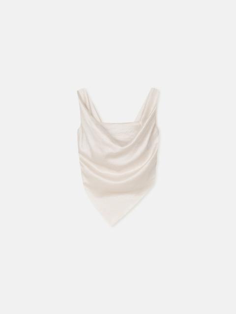 Nanushka Sleeveless Draped Slip Satin Top