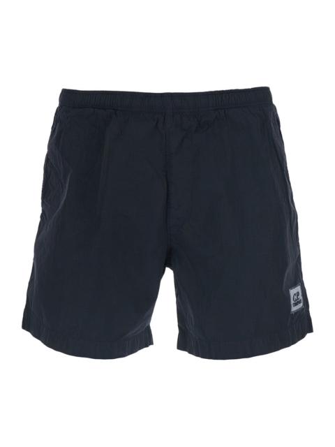 C.P. Company C.P. Company Men Blue 'Nylon' Swimsuit With Technical Details In Polyamide For Men