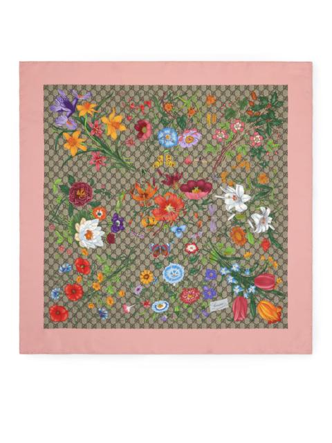 GUCCI Gucci Women Silk Twill Scarf With Flora Print