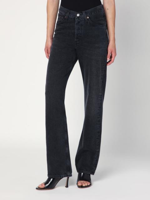 AGOLDE Black V-Waist Kelly jeans in recycled denim