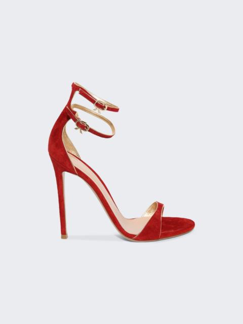Gianvito Rossi Victorine High Heel Sandals Red And Gold