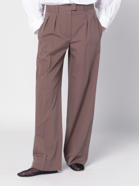 The Row Taupe cotton trousers