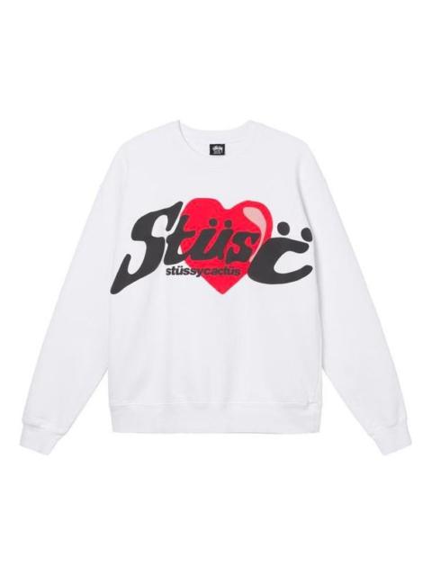 Stussy x CPFM Crossover Heart Love Pattern Alphabet Long Sleeves Unisex White 3913700