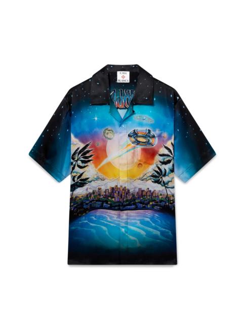CASABLANCA La Prémonition Short Sleeve Silk Shirt