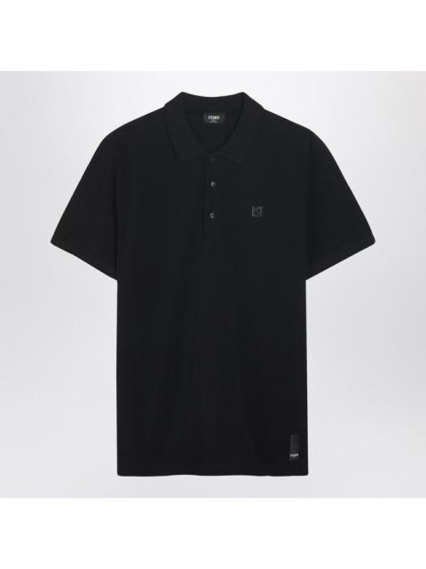FENDI Fendi Black Piqué Polo Shirt Men