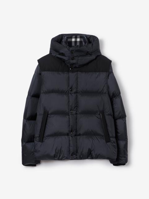 Detachable Sleeve Nylon Puffer Jacket