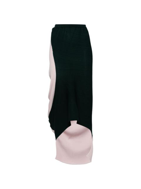 ISSEY AERATE MIDI SKIRT PINK GREEN