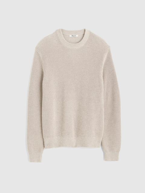 Madewell Cotton Shaker-Stitch Crewneck Sweater
