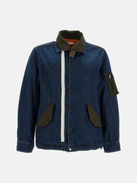 sacai Sacai Men Denim X Nylon Twill Blouson