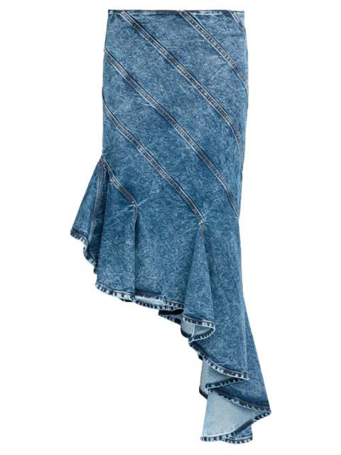 Alaïa Women Denim Spiral Skirt