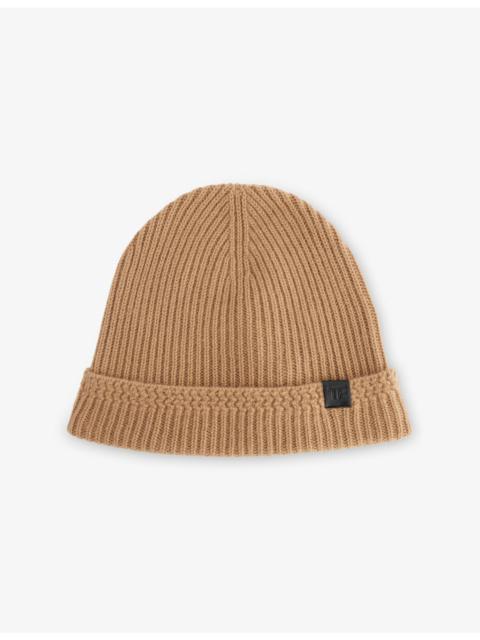 TOM FORD Branded-Tab Ribbed Cashmere Beanie Hat