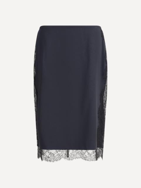 TOM FORD Satin Skirt with lace details