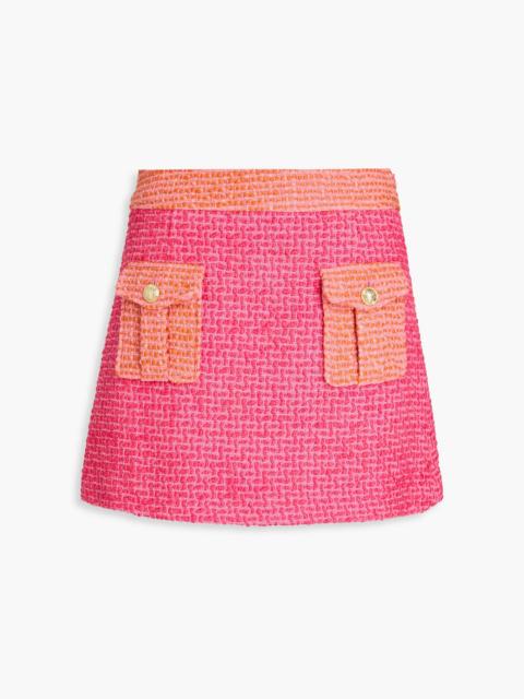 DEREK LAM 10 CROSBY Rima two-tone cotton-blend bouclé-tweed mini skirt