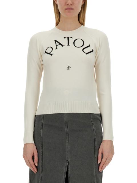 MAGLIA IN LANA CON INTARSIO LOGO
