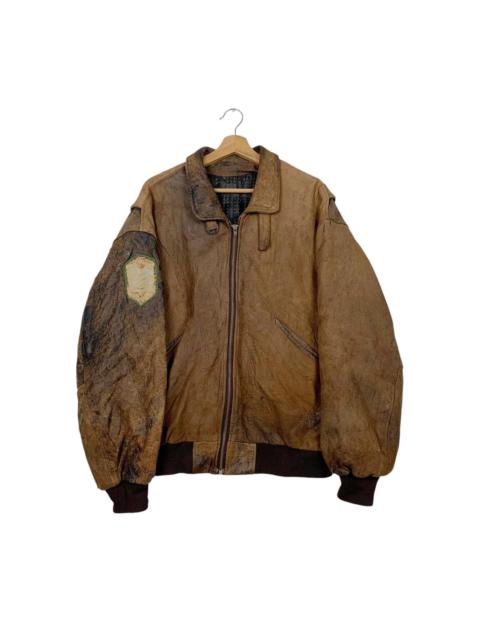 Other Designers Other - Dakota Flight Unit Bomber Leather Jacket