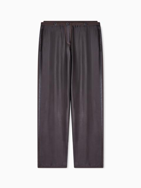 GIORGIO ARMANI SILK STRAIGHT TROUSERS