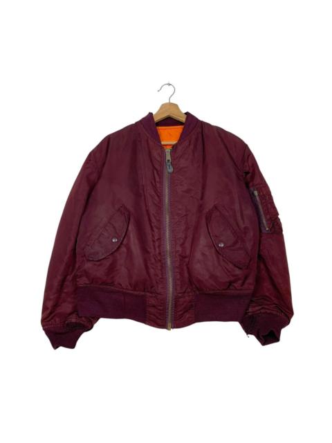 Other Designers Vintage Alpha Industries Maroon USAF MA-1 Bomber Made In USA