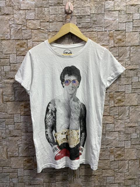Other Designers Other - RARE SPEND PRINTED ROCKY BOXING WHITE TEE
