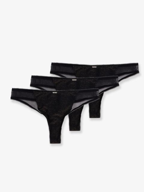BOSS Boss Lurex Thong Tripack With Lace Trim