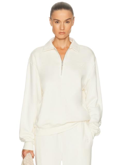 ÉTERNE Zip-up Polo Sweatshirt