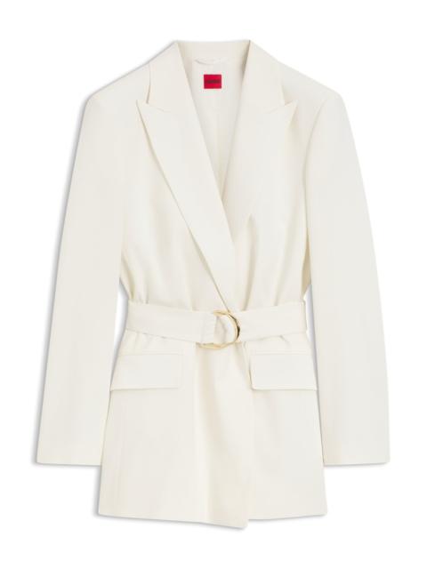 HUGO RELAXED-FIT BLAZER WITH D-RING BELT