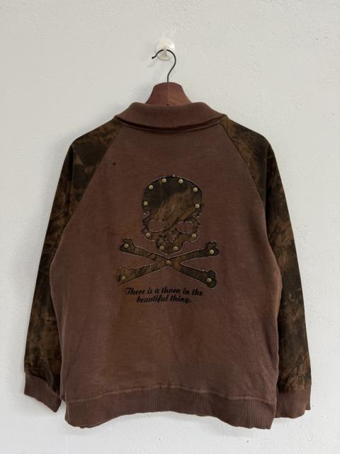 Other Designers Vintage Dangerous warning skulls sun faded sweater