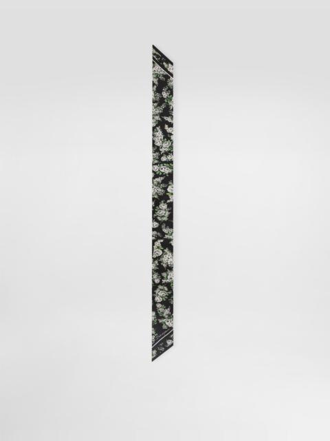 Dolce & Gabbana 6x100 small flower bouquet-print silk twill bandeau