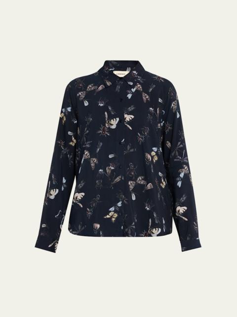 L'AGENCE Holly Long-Sleeve Blouse