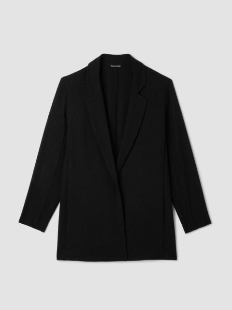 EILEEN FISHER Stretch Wool Crepe Long Blazer