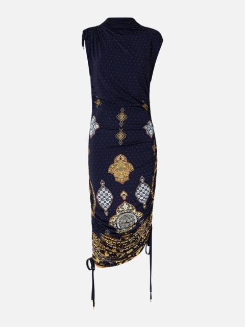 CAMILLA ASYMMETRIC RUCHED JERSEY DRESS