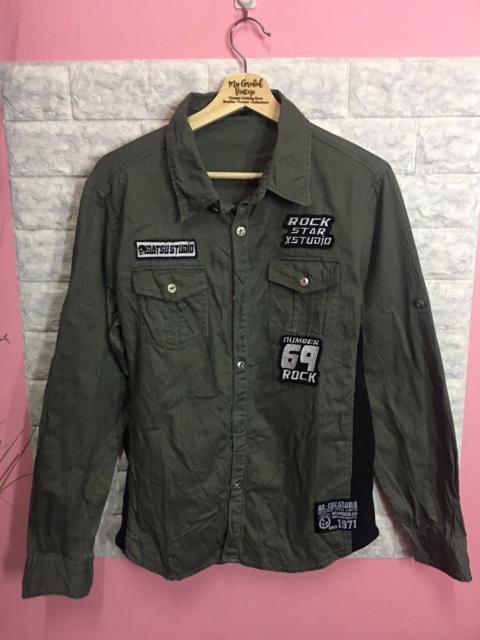 Other Designers Vintage - Green Army Collar Shirt Ba-Tsu Studio