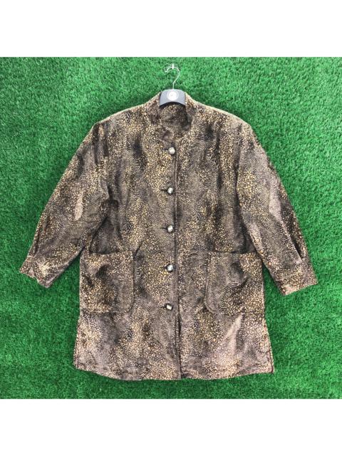 Other Designers Vintage - Vintage Leopard Skin Velvet Jacket Quilted Lining