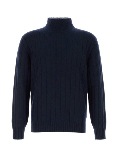 Brunello Cucinelli Brunello Cucinelli Men Midnight Blue Cashmere Sweater