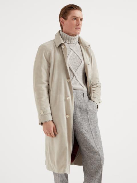 Brunello Cucinelli Suede overcoat