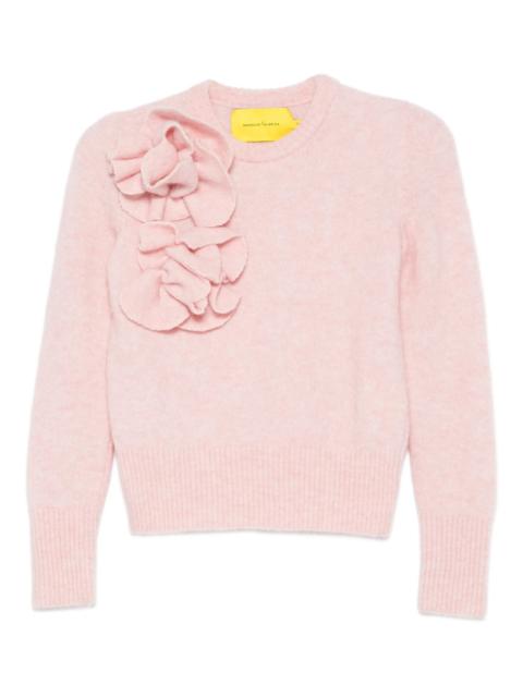 MARQUES’ALMEIDA ruffled flower sweater