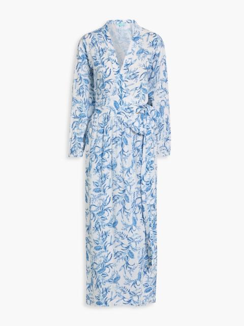 MELISSA ODABASH Rachel printed voile maxi wrap dress
