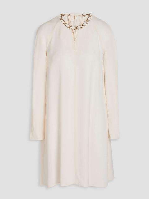 Zimmermann Chain-embellished crepe mini dress