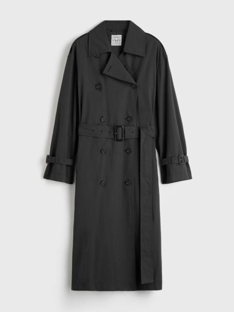 TOTEME Crisp summer trench washed black