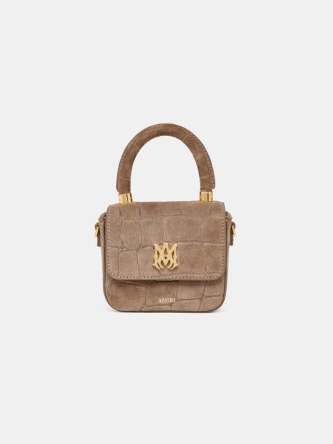AMIRI WOMEN'S CROC SUEDE NANO MA BAG
