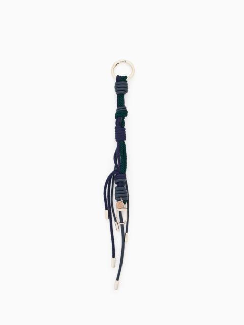 GIORGIO ARMANI ROPE AND LEATHER KEYRING