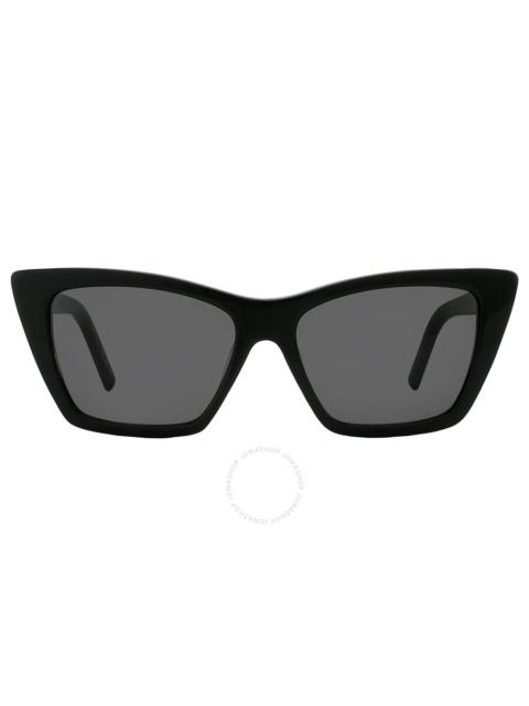 Open Box - Saint Laurent Grey Cat Eye Ladies Sunglasses SL 276 MICA 032 55