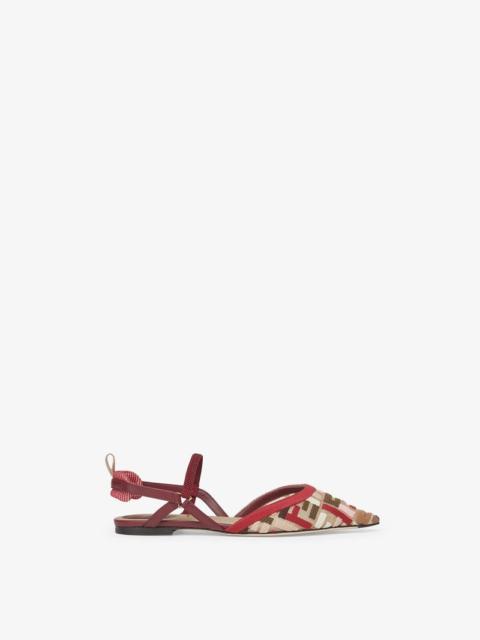 FENDI Fendi Colibri FF Lite Slingback Flats