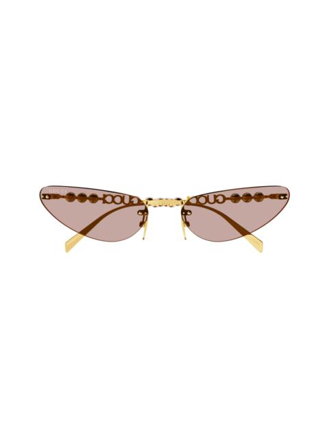 GUCCI Gucci Gg1920s Linea Name Of Brand 004 Gold Pink Sunglasses