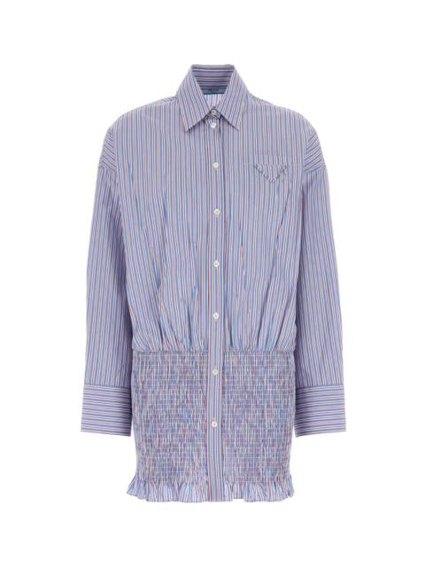 Prada Embroidered Poplin Shirt